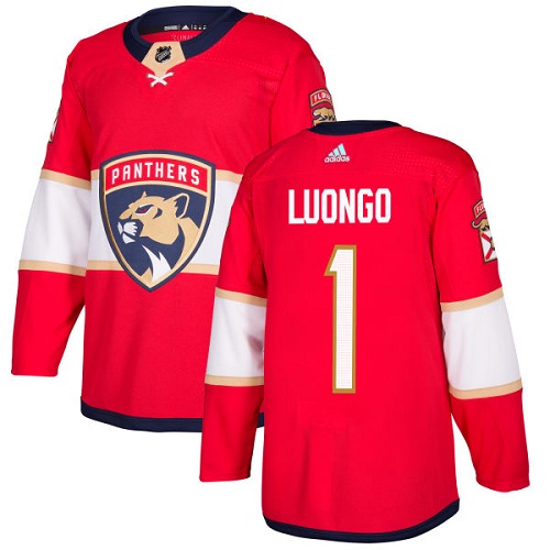 Adidas Florida Panthers #1 Roberto Luongo Red Home Authentic Stitched Youth NHL Jersey